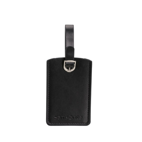 Samsonite-Leather-Luggage-Id-Tag-Set-Of-2-Black-Front