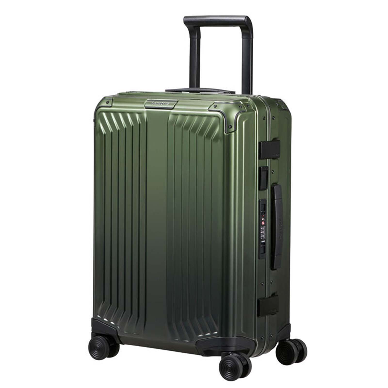 Samsonite-Lite-Box-Alu-55cm-Suitcase-Gradient-Green-Front-Angle