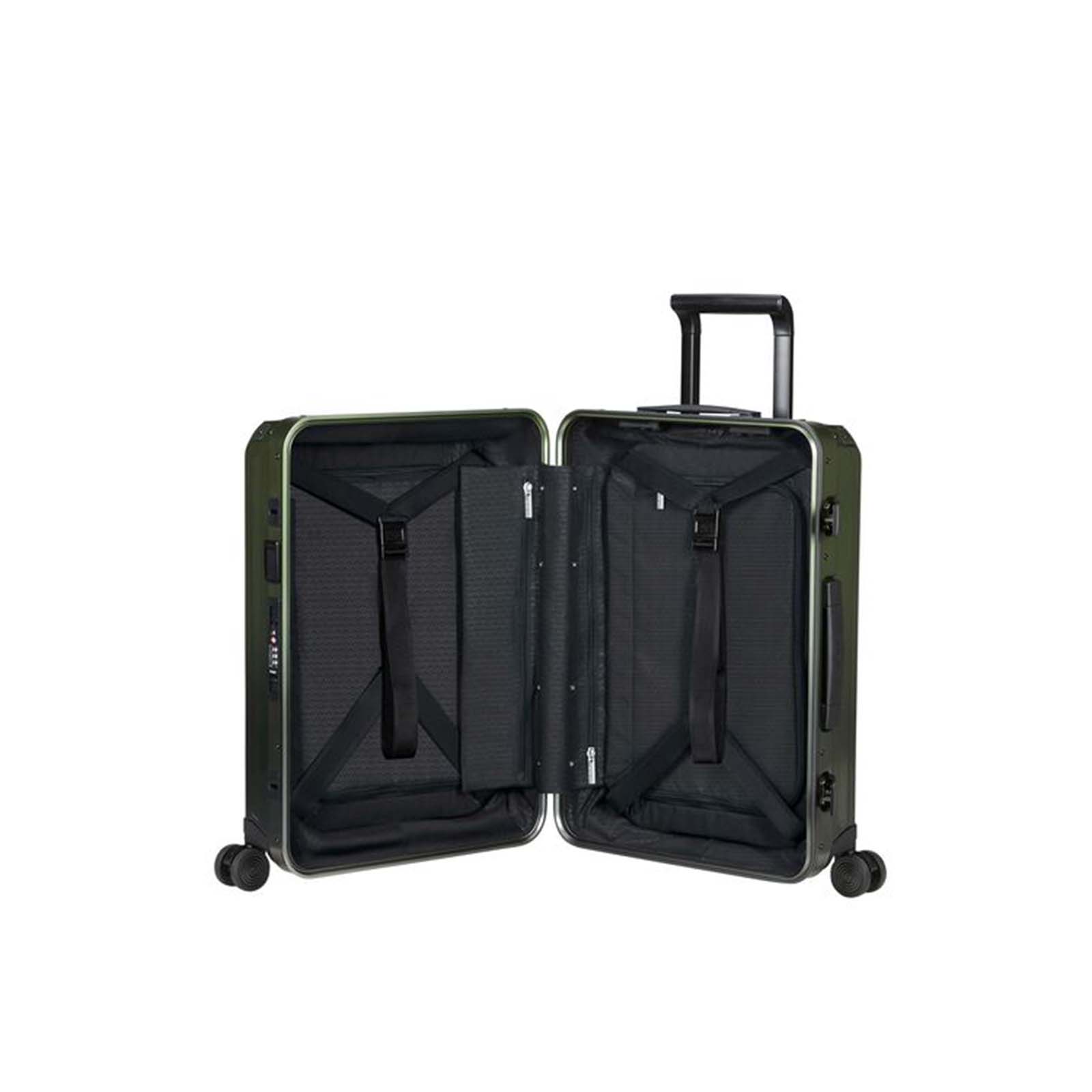 Samsonite-Lite-Box-Alu-55cm-Suitcase-Gradient-Green-Open