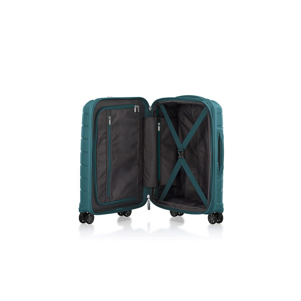 Samsonite-Oc2lite-55cm-Carry-On-Suitcase-Emerald-Green-Open