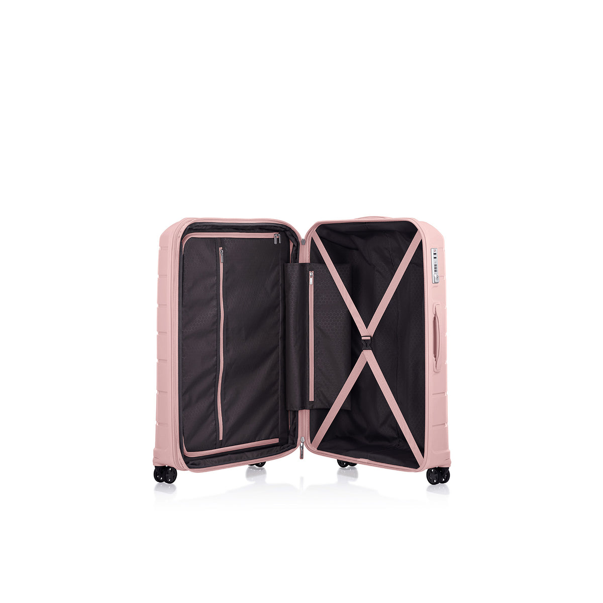 Samsonite-Oc2lite-75cm-Suitcase-Pink-Lemonade-Open