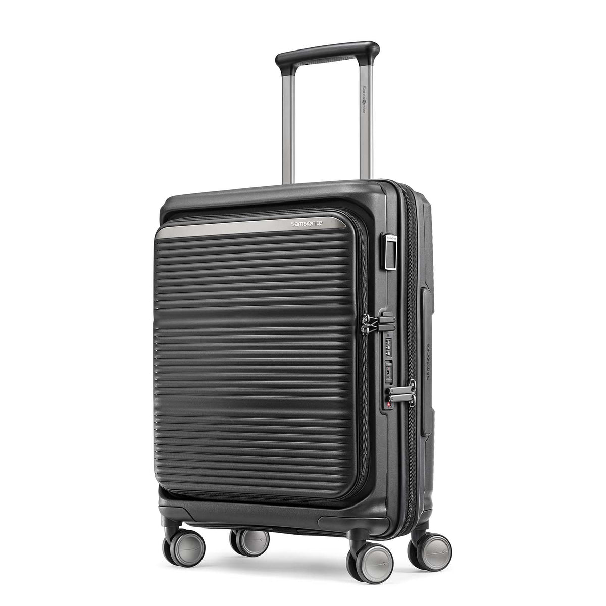 Samsonite-Paralux-55cm-Carry-On-Suitcase-Black-Angle