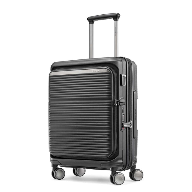 Samsonite-Paralux-55cm-Carry-On-Suitcase-Black-Angle