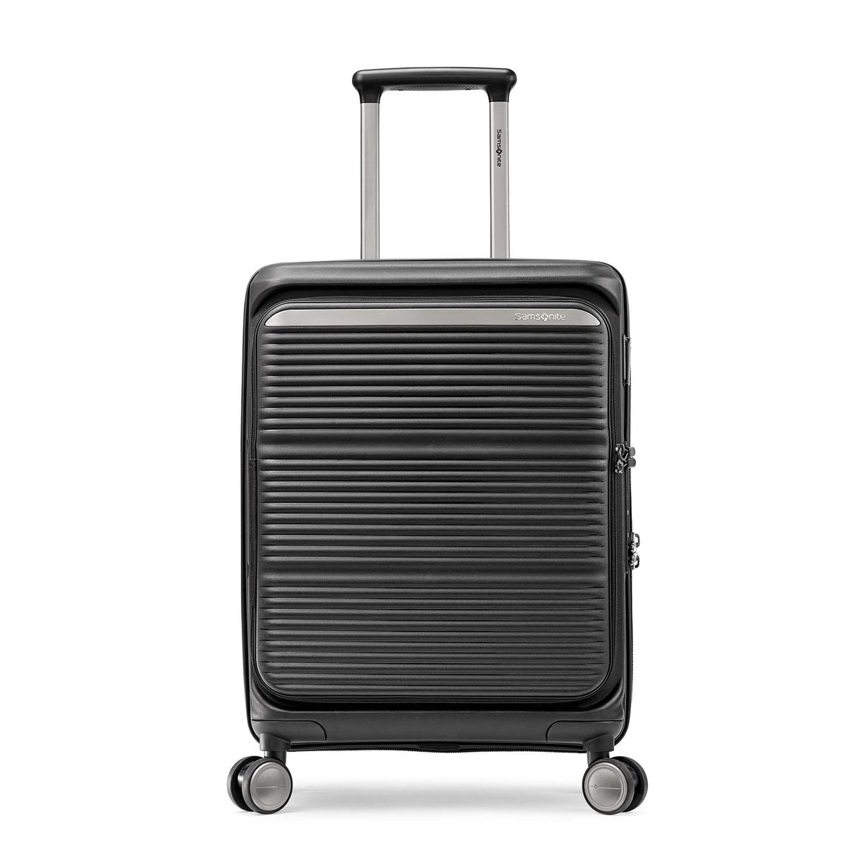 Samsonite-Paralux-55cm-Carry-On-Suitcase-Black-Front