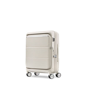 Samsonite-Paralux-55cm-Carry-On-Suitcase-Stone-Grey-Angle