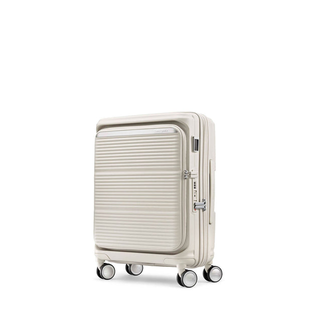 Samsonite-Paralux-55cm-Carry-On-Suitcase-Stone-Grey-Angle