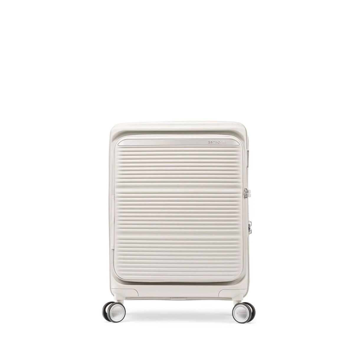 Samsonite-Paralux-55cm-Carry-On-Suitcase-Stone-Grey-Front