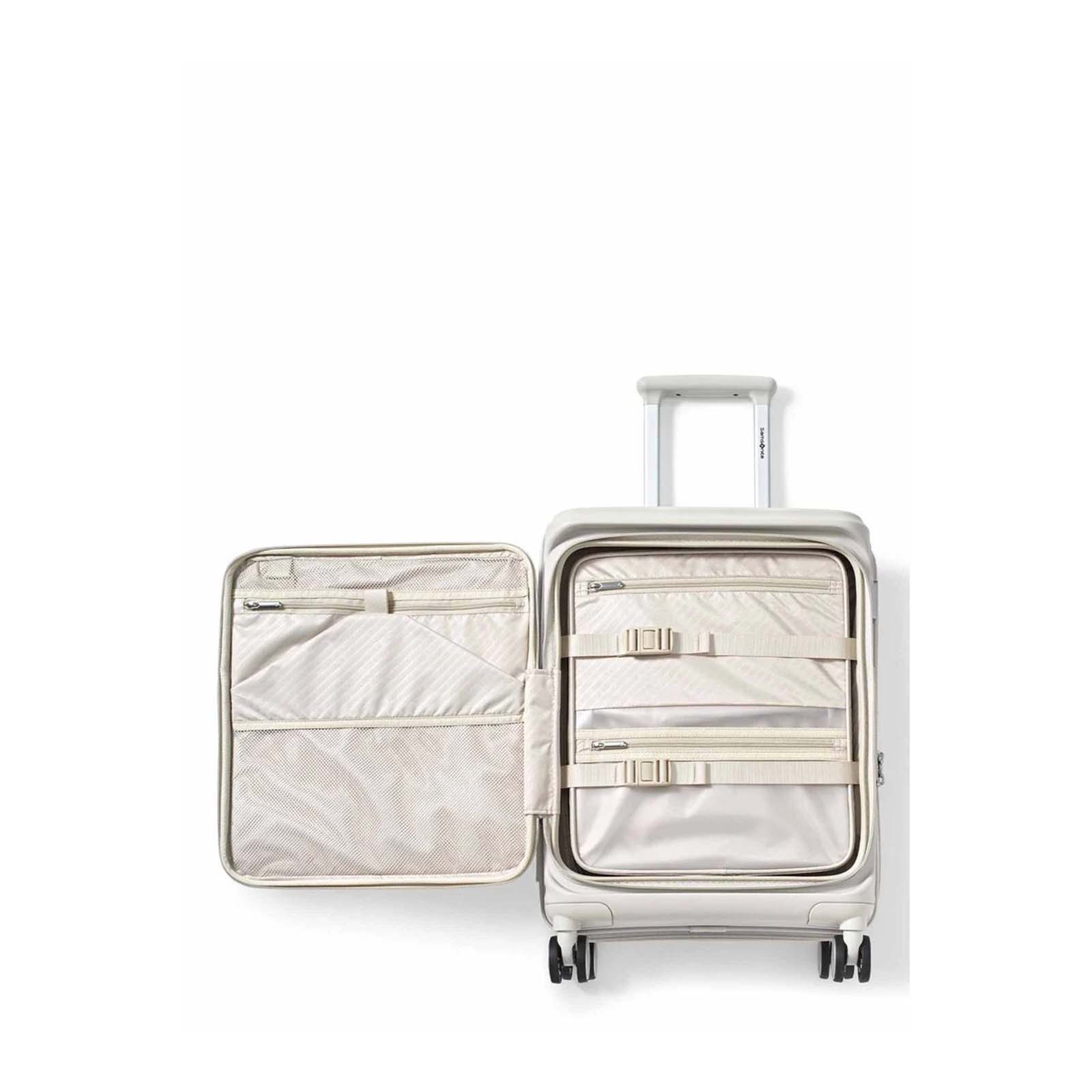 Samsonite-Paralux-55cm-Carry-On-Suitcase-Stone-Grey-Laptop