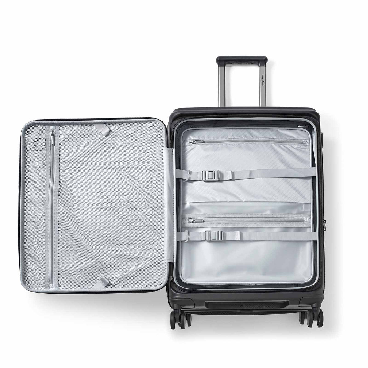 Samsonite-Paralux-67m-Suitcase-Black-Open