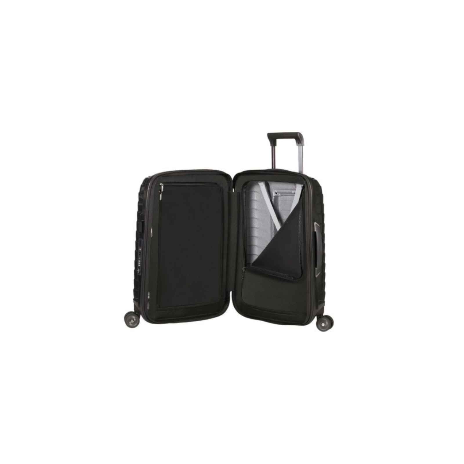 Samsonite-Proxis-55cm-Exp-Suitcase-Black-Open