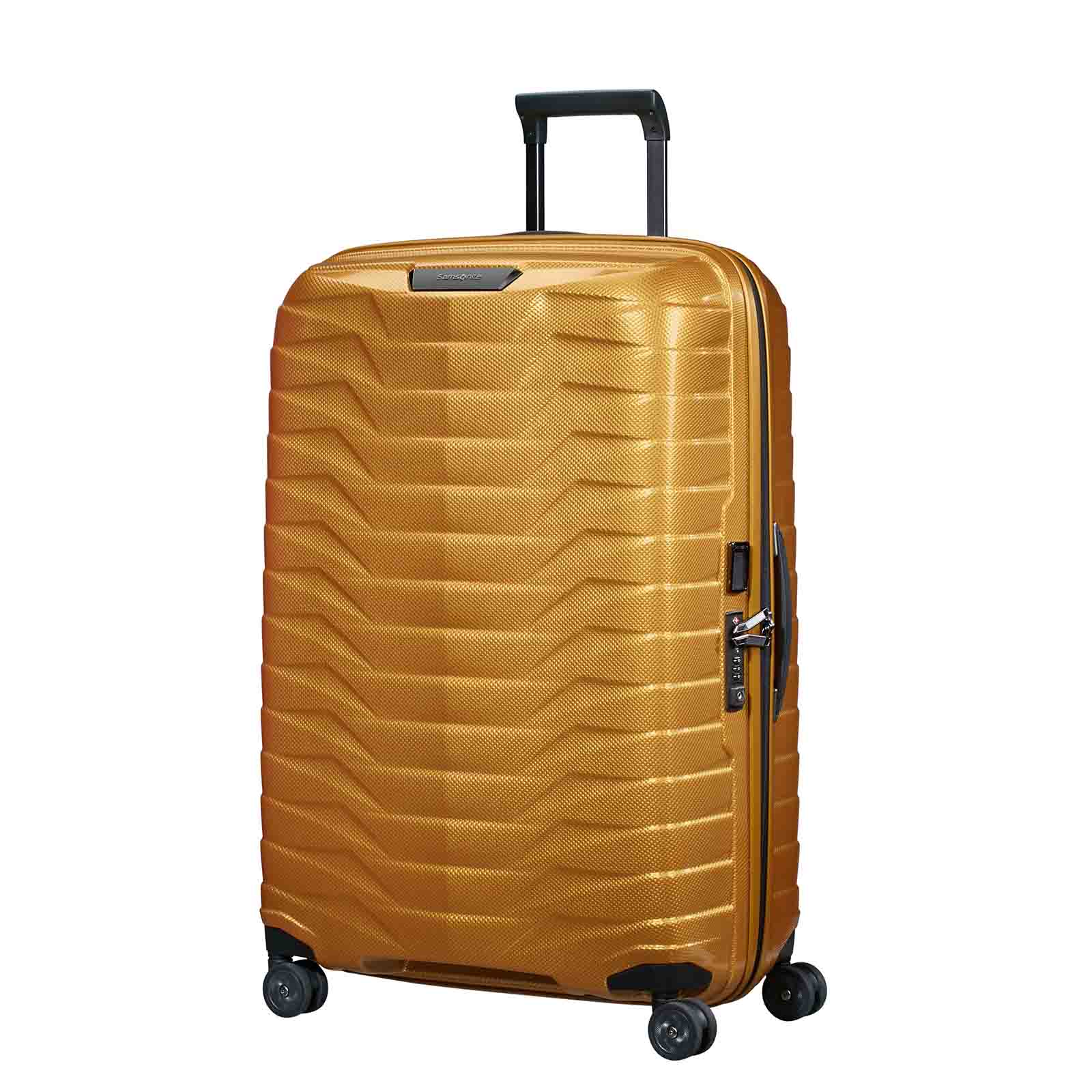 Samsonite-Proxis-75cm-Suitcase-Honey-Gold-Front-Angle