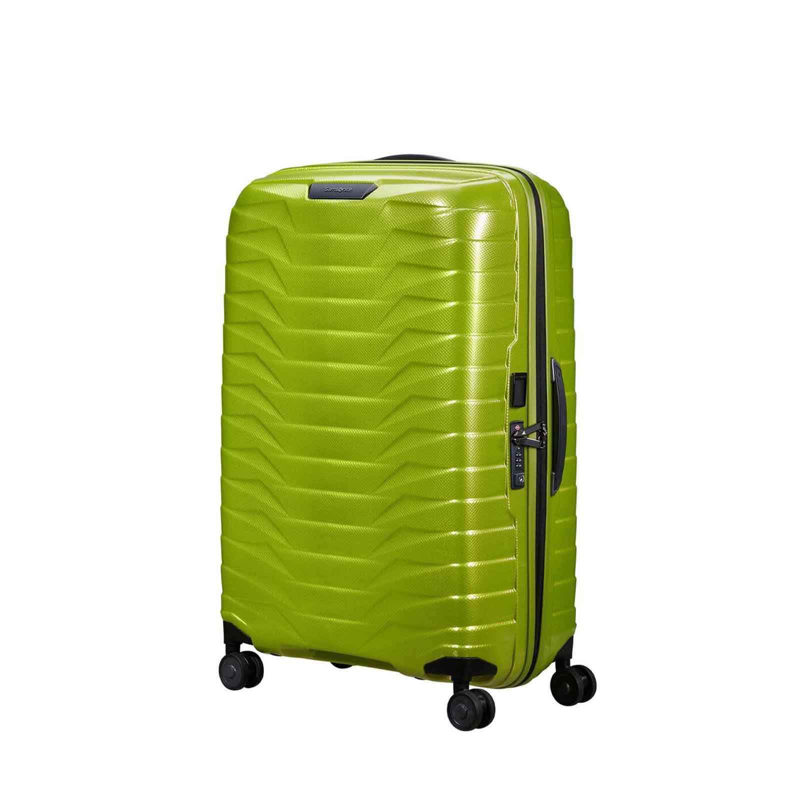 Samsonite-Proxis-75cm-Suitcase-Lime-Front-Angle
