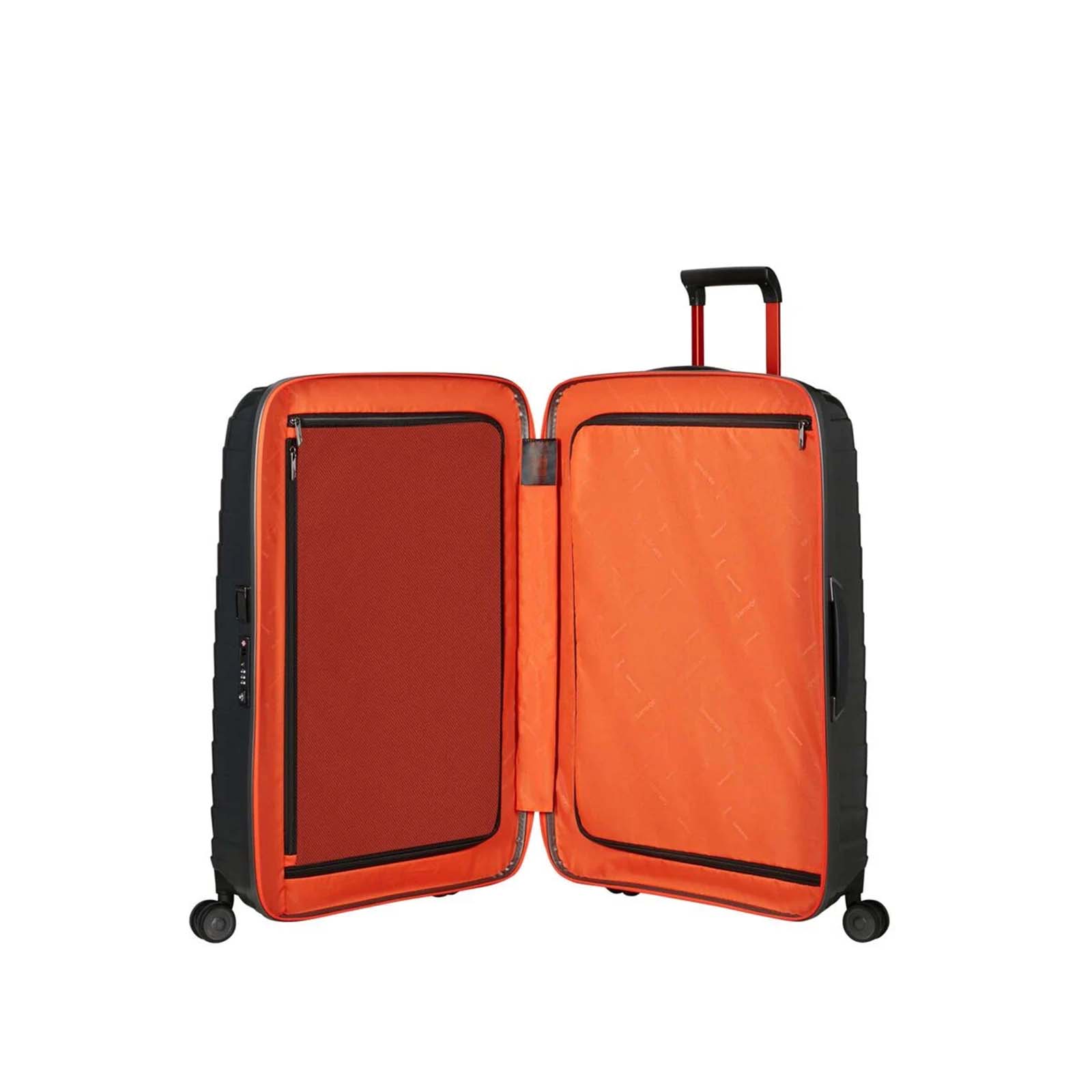 Samsonite-Proxis-81cm-Suitcase-Green-Orange-Open