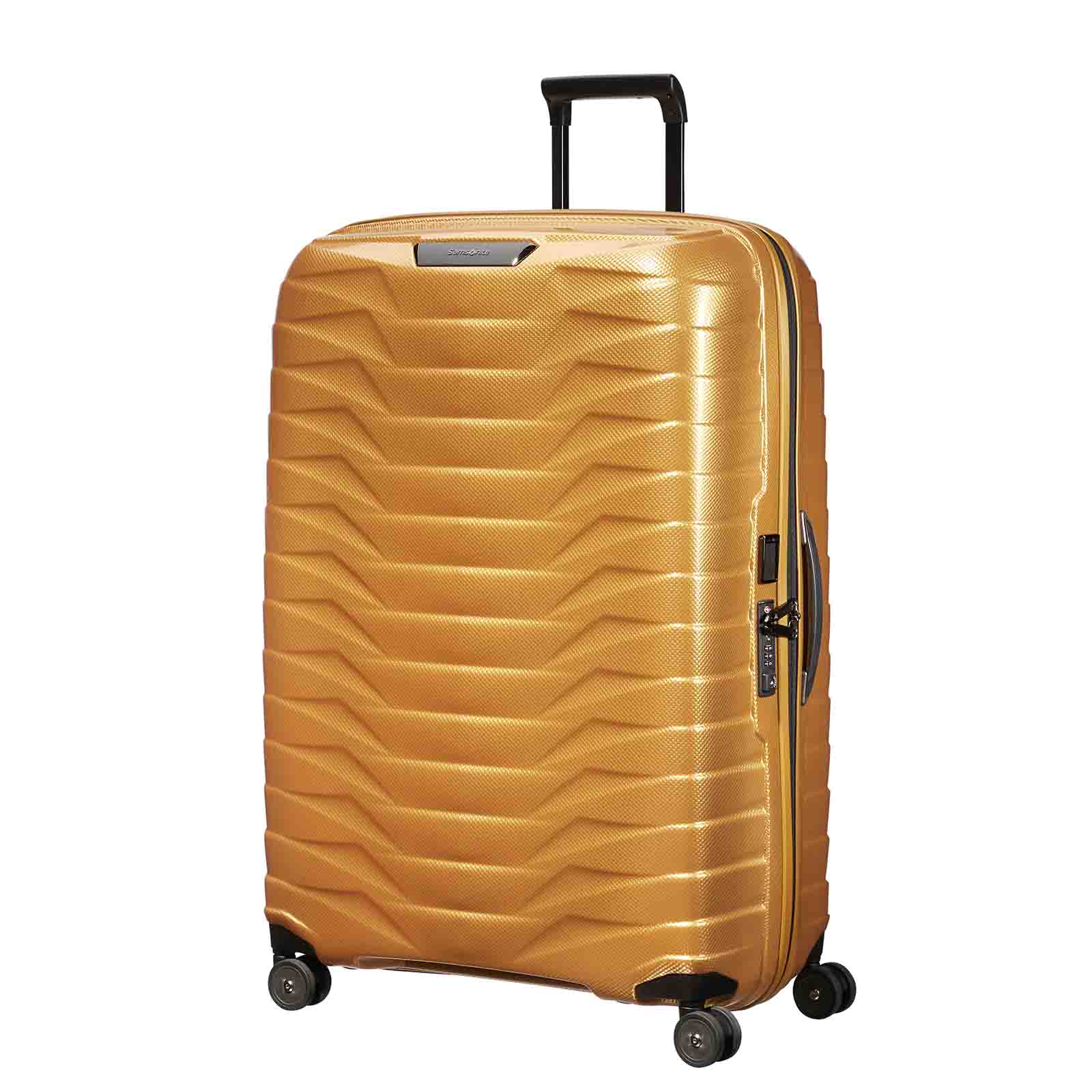 Samsonite-Proxis-81cm-Suitcase-Honey-Gold-Front-Angle