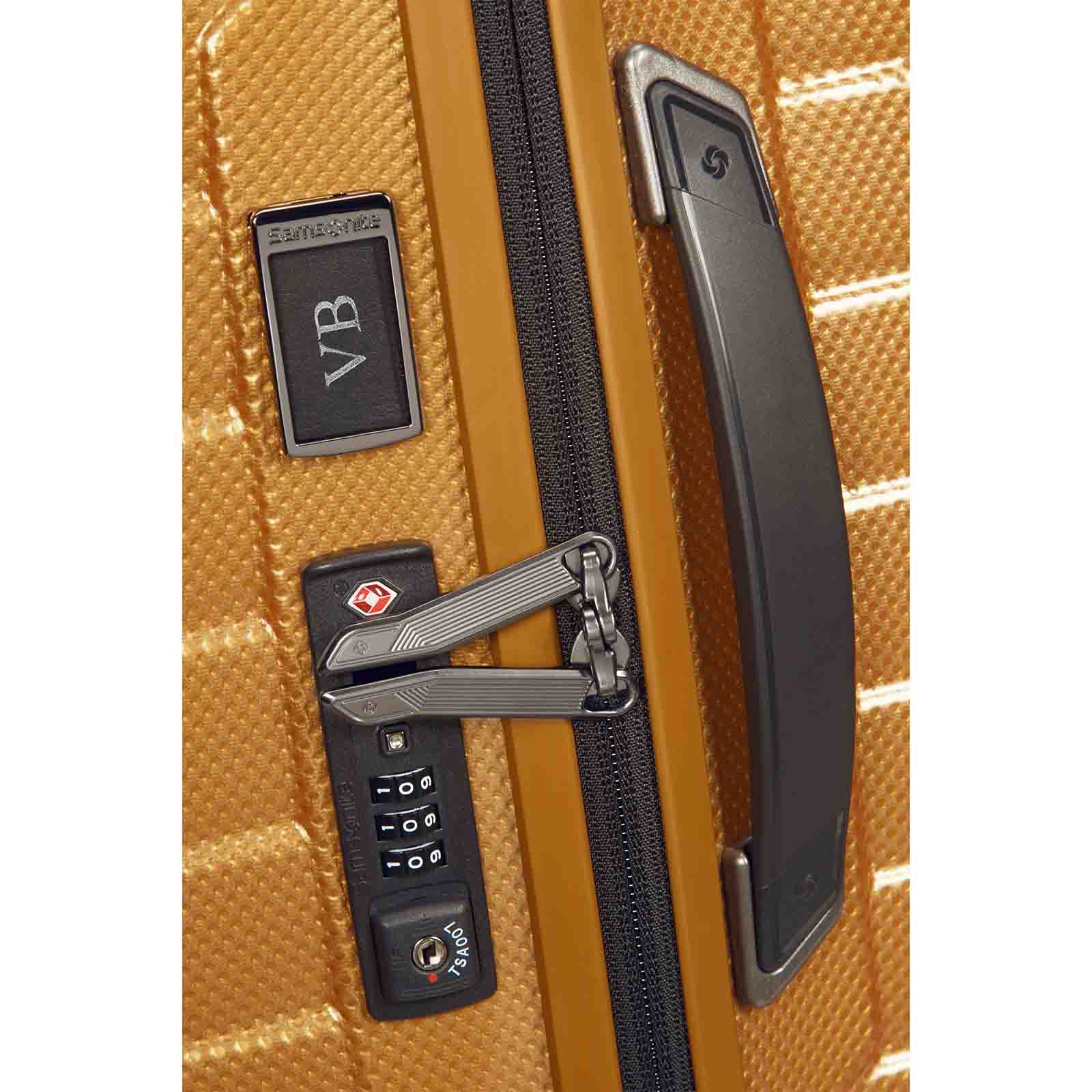 Samsonite-Proxis-81cm-Suitcase-Honey-Gold-Lock
