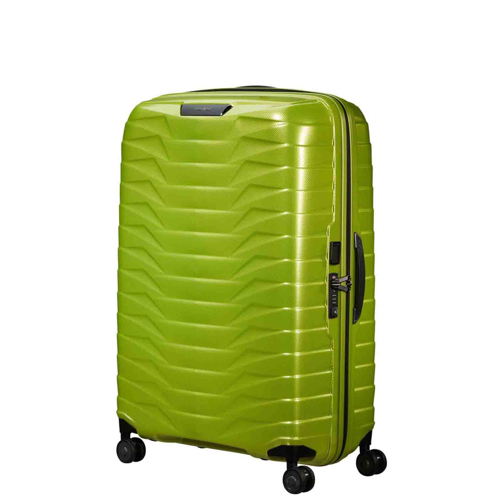 Samsonite-Proxis-81cm-Suitcase-Lime-Front-Angle