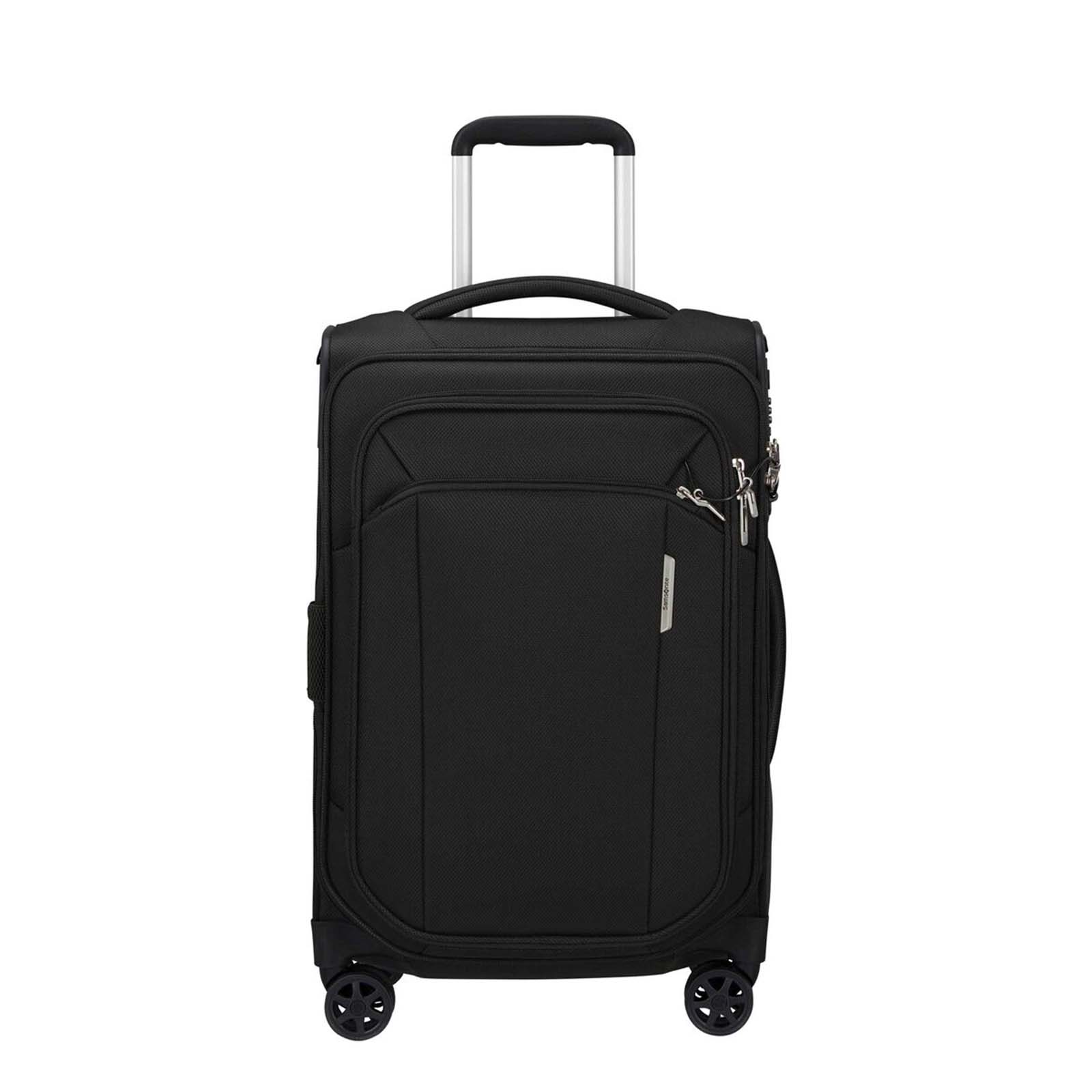 Samsonite-Respark-55cm-Carry-On-Suitcase-Ozone-Black-Front