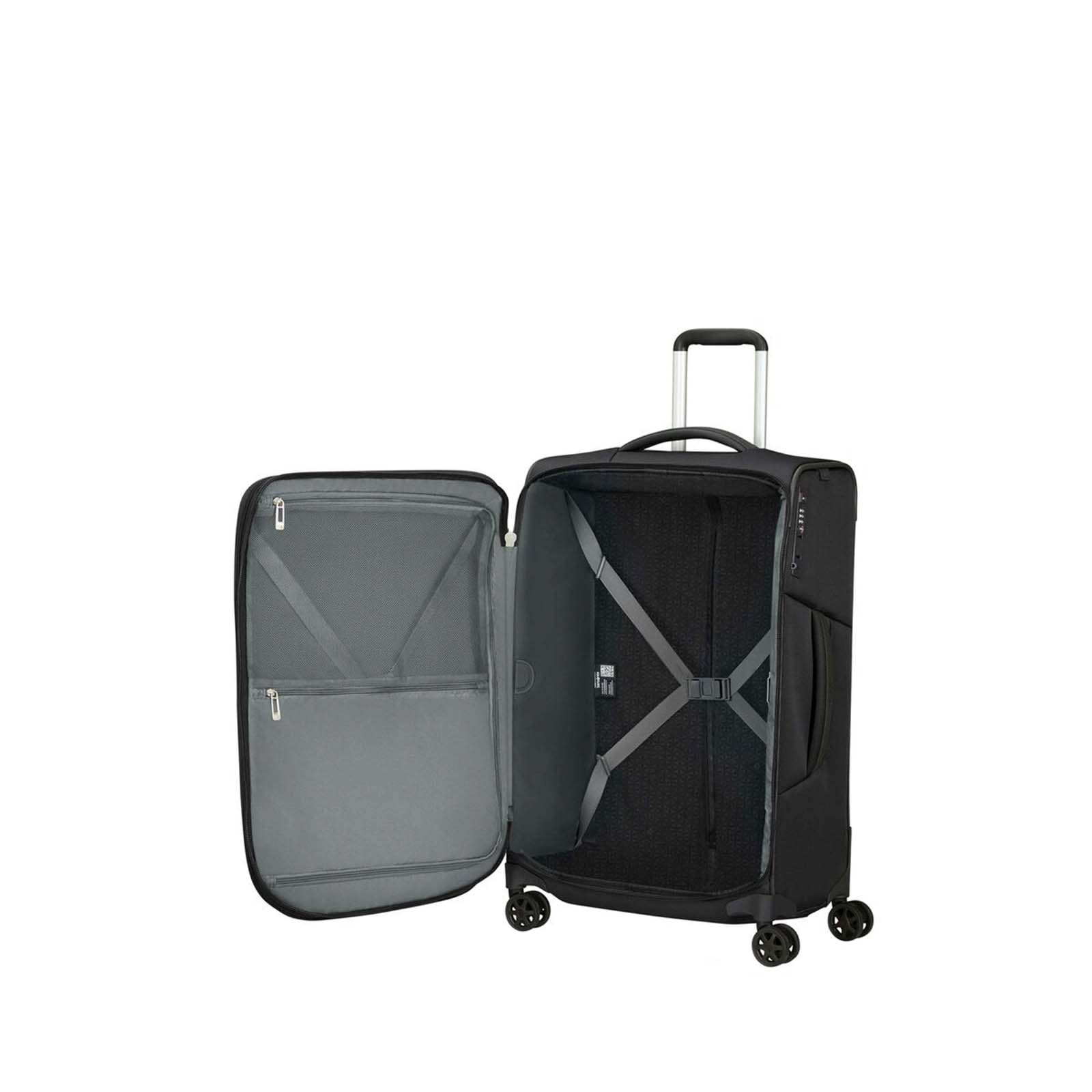 Samsonite-Respark-67cm-Suitcase-Ozone-Black-Open