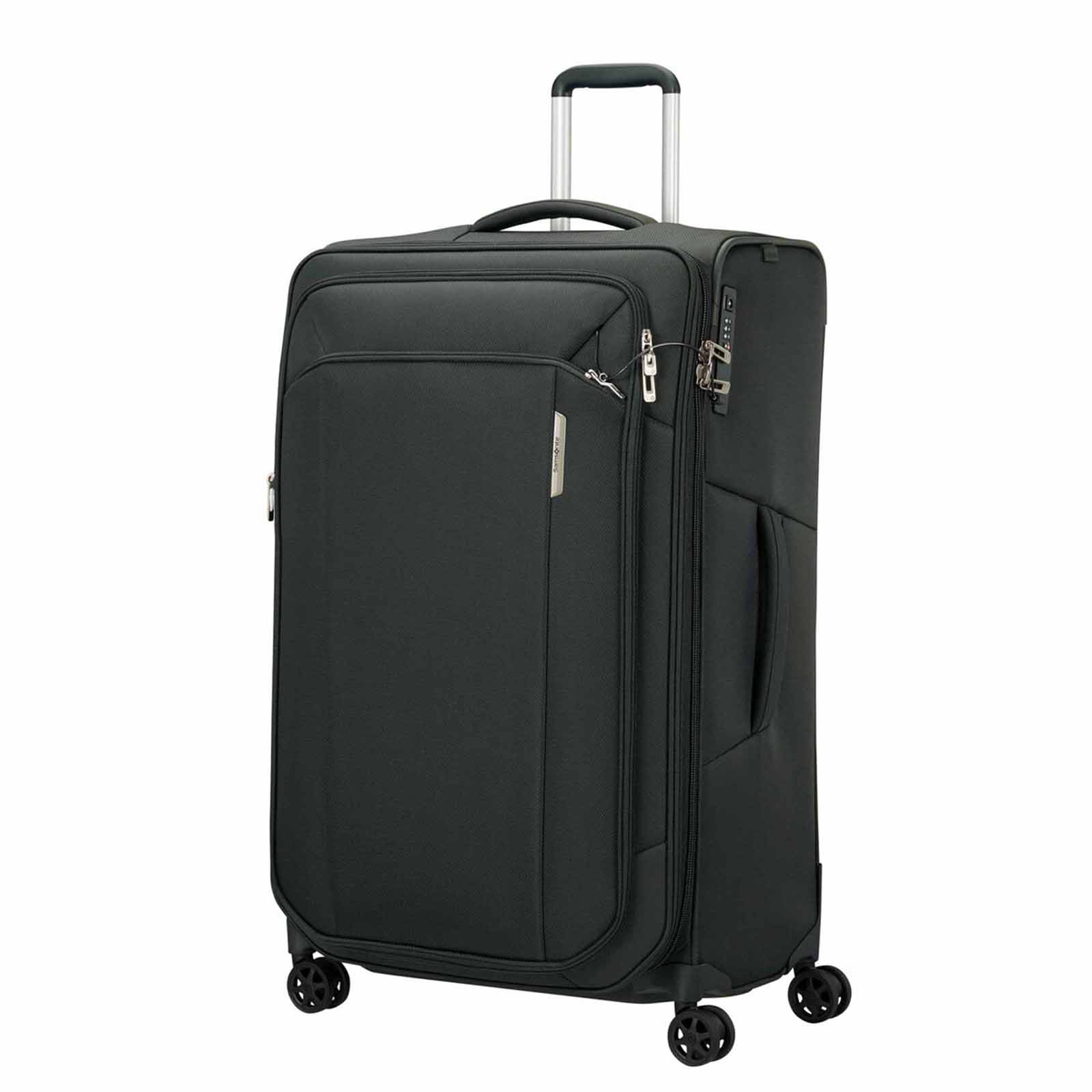Samsonite-Respark-78cm-Suitcase-Forest-Green-Front-Angle
