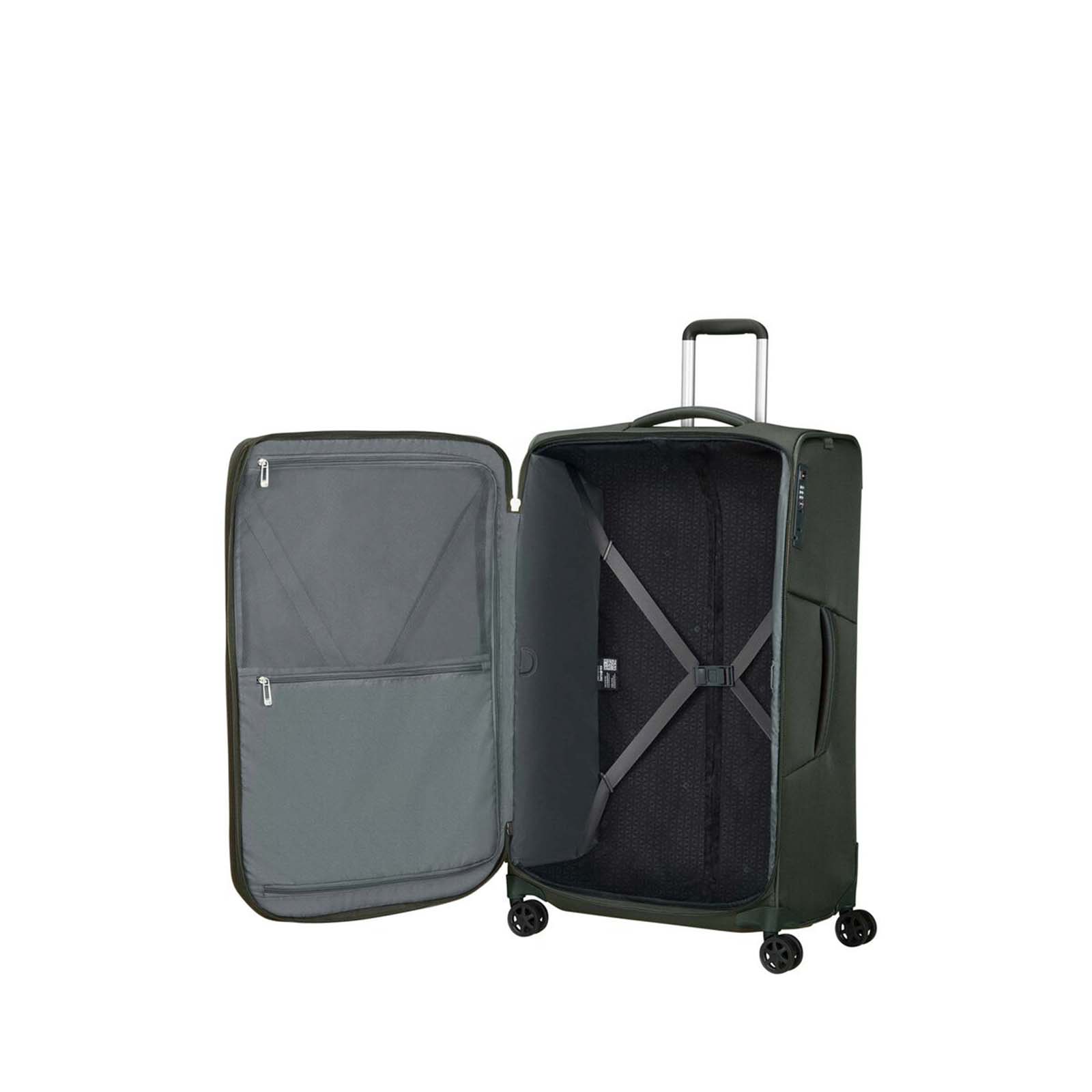 Samsonite-Respark-78cm-Suitcase-Forest-Green-Open