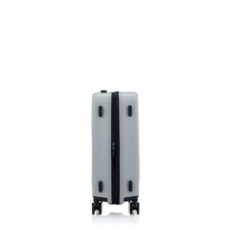 Samsonite Titanium colour suitcase with black accents on a white background