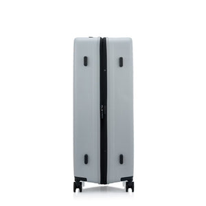 Samsonite Titanium colour suitcase with black accents on a white background