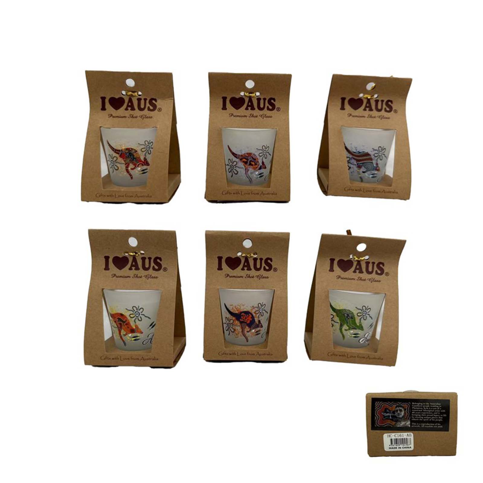 Shot-Glass-Aboriginal-Roo-Assorted-Colours