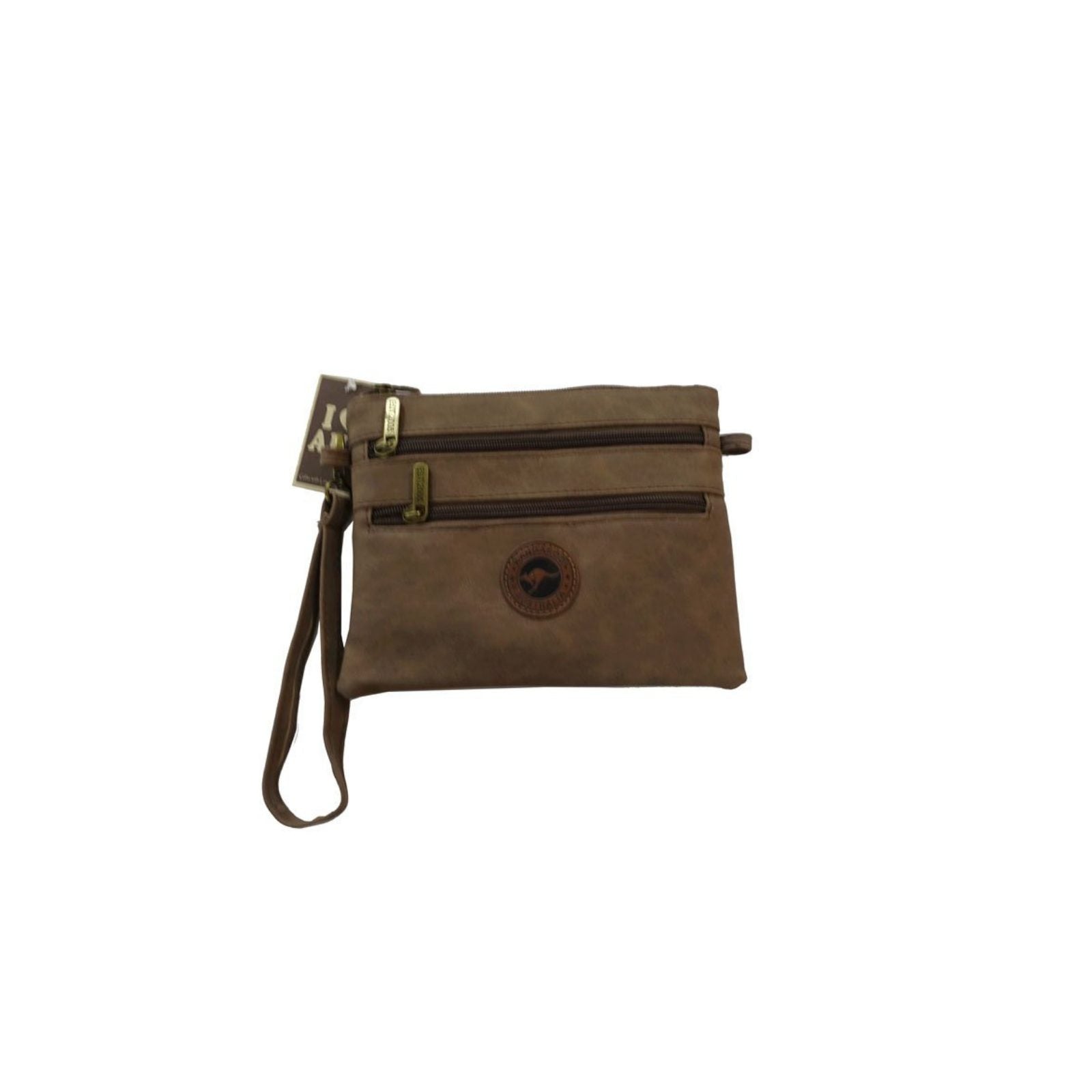 Shoulder-Bag-Two-Zips-Kangaroo-Badge-BRN