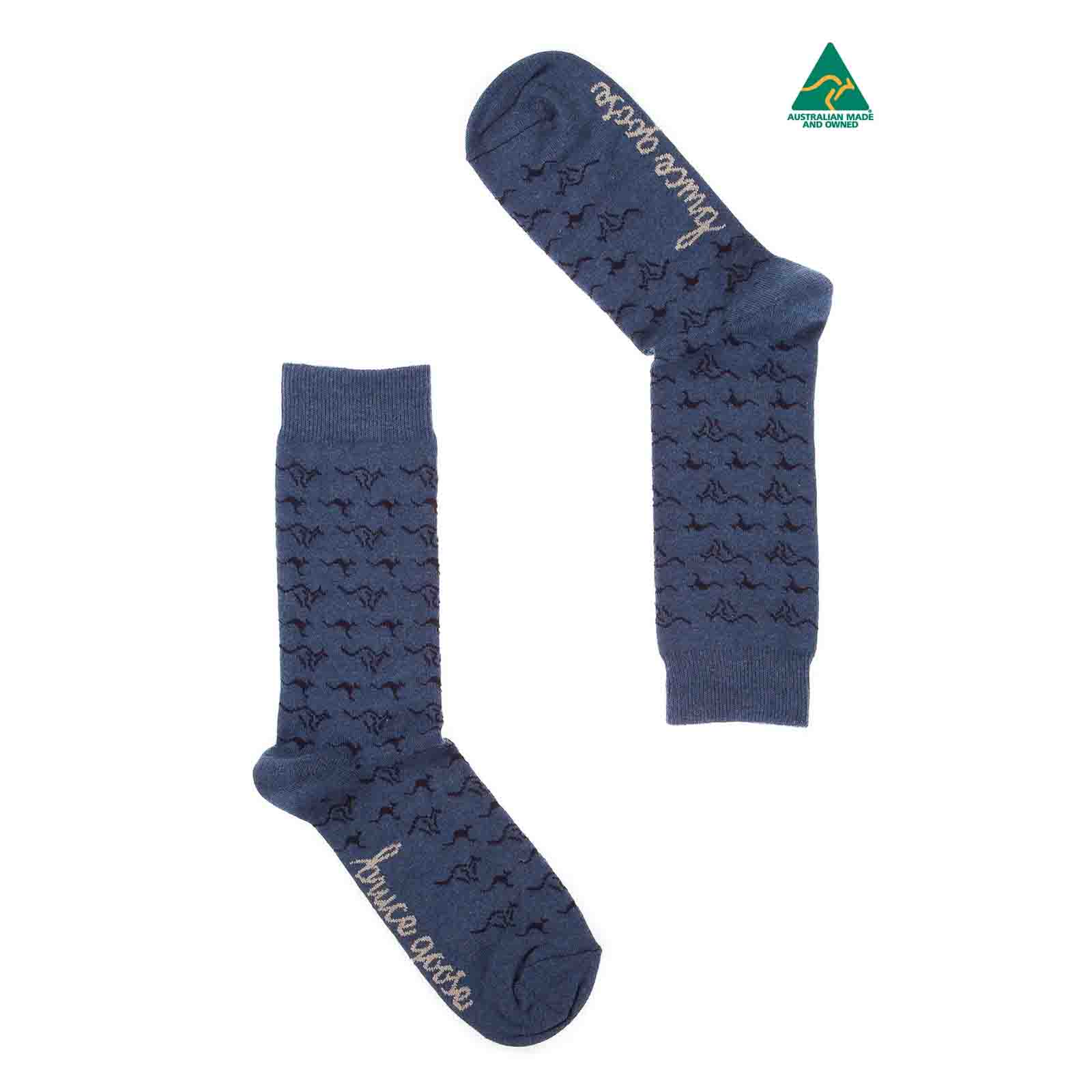 Socks-Kangaroo-Band-Denim-Marl-Pair