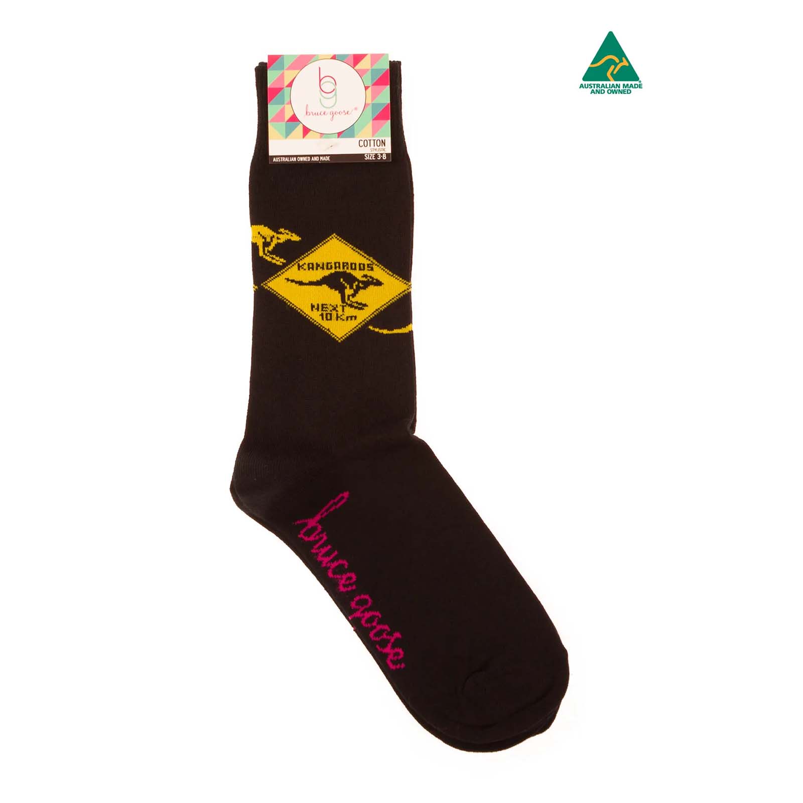 Socks-Kangaroo-Sign-Black-3-8-Single
