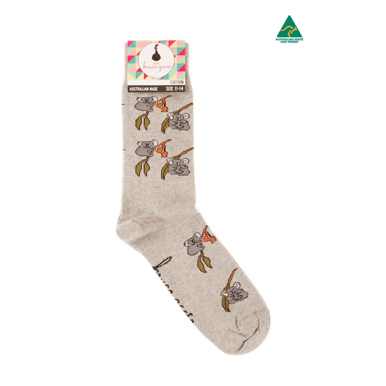 Socks-Mens-Koala-Eucalyptus-Grey-11-14-Single