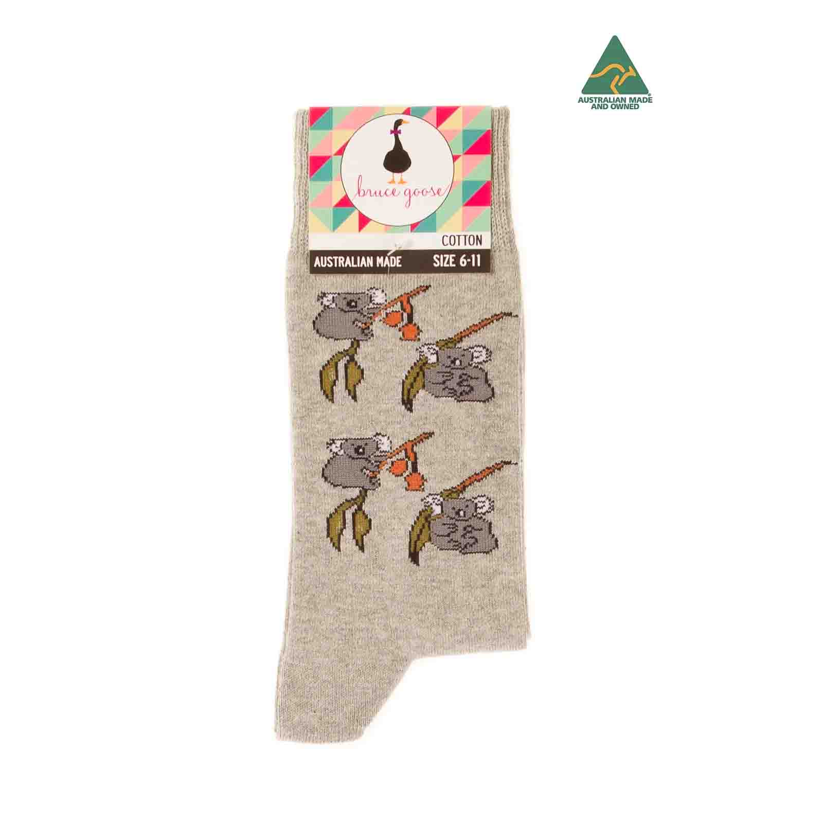 Socks-Mens-Koala-Eucalyptus-Grey-6-11-Front