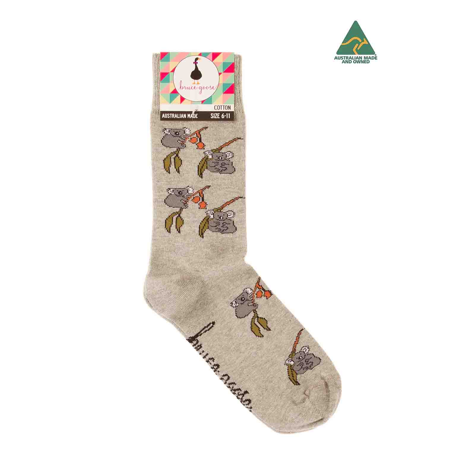 Socks-Mens-Koala-Eucalyptus-Grey-6-11-Single