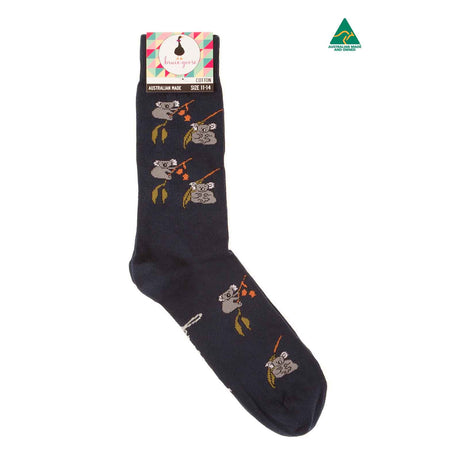 Socks-Mens-Koala-Eucalyptus-Navy-11-14-Single