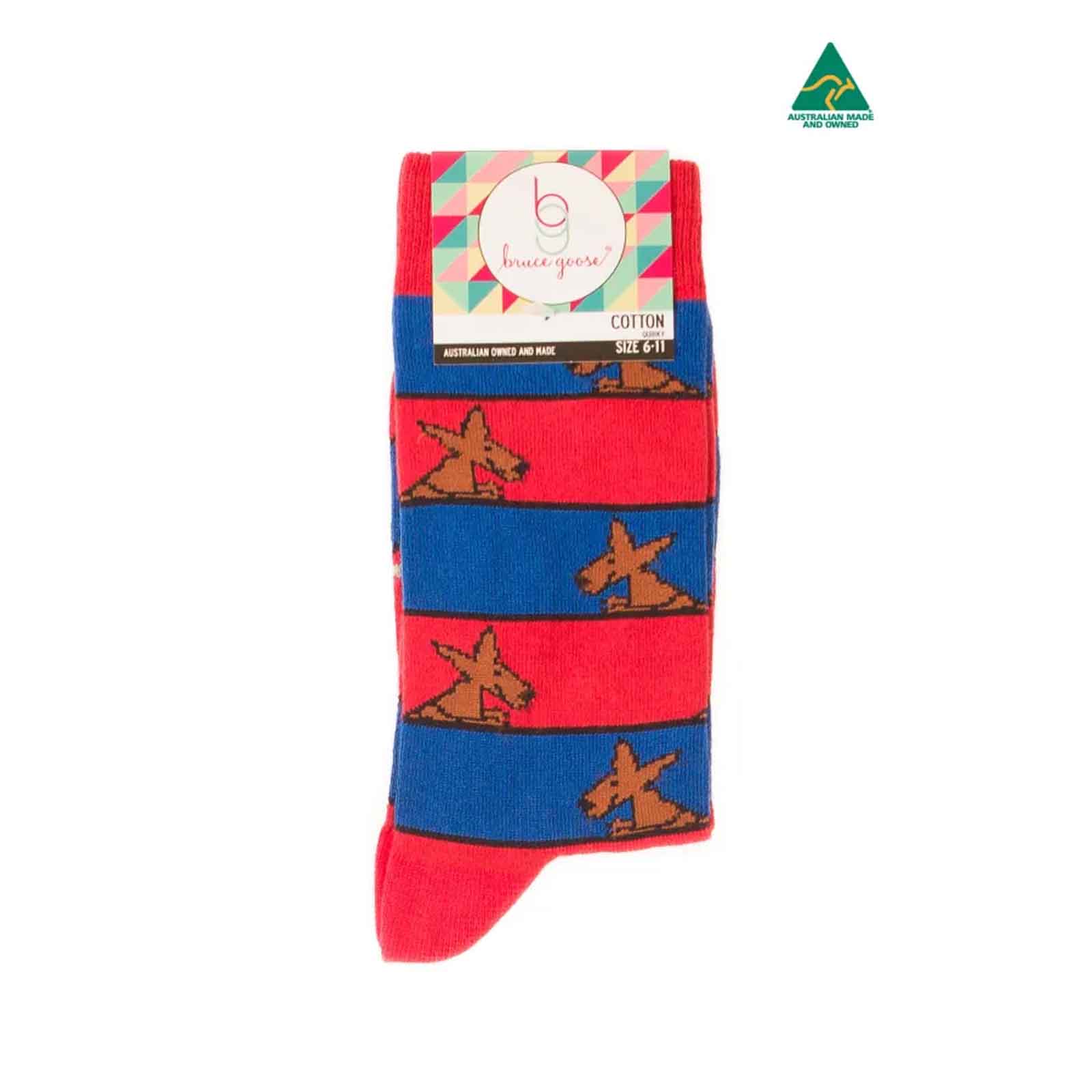 Socks-Stripey-Kangaroo-Red-6-11-Front