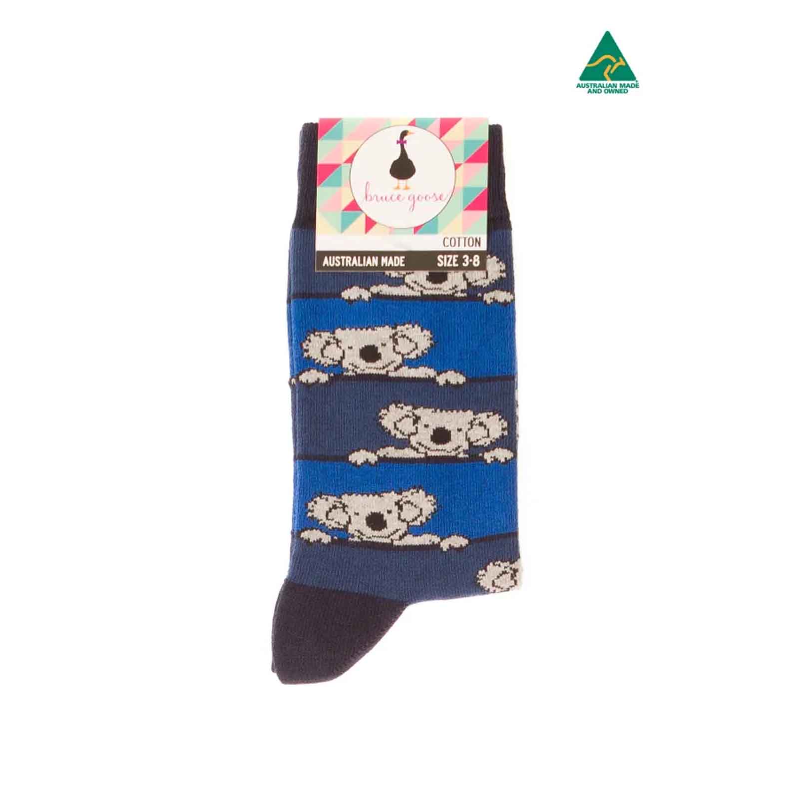 Socks-Stripey-Koala-Navy-3-8-Front