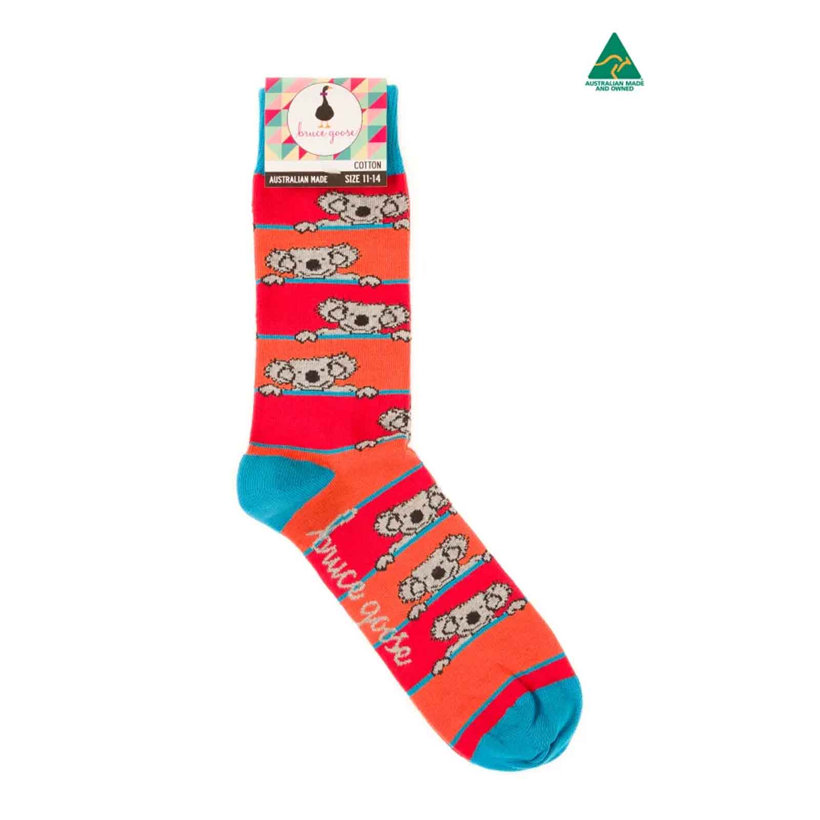 Socks-Stripey-Koala-Orange-11-14-Single