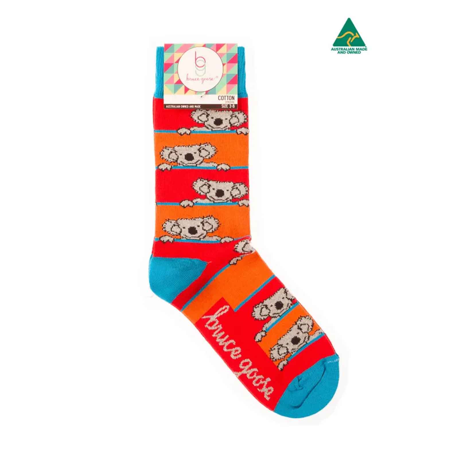 Socks-Stripey-Koala-Orange-3-8-Single