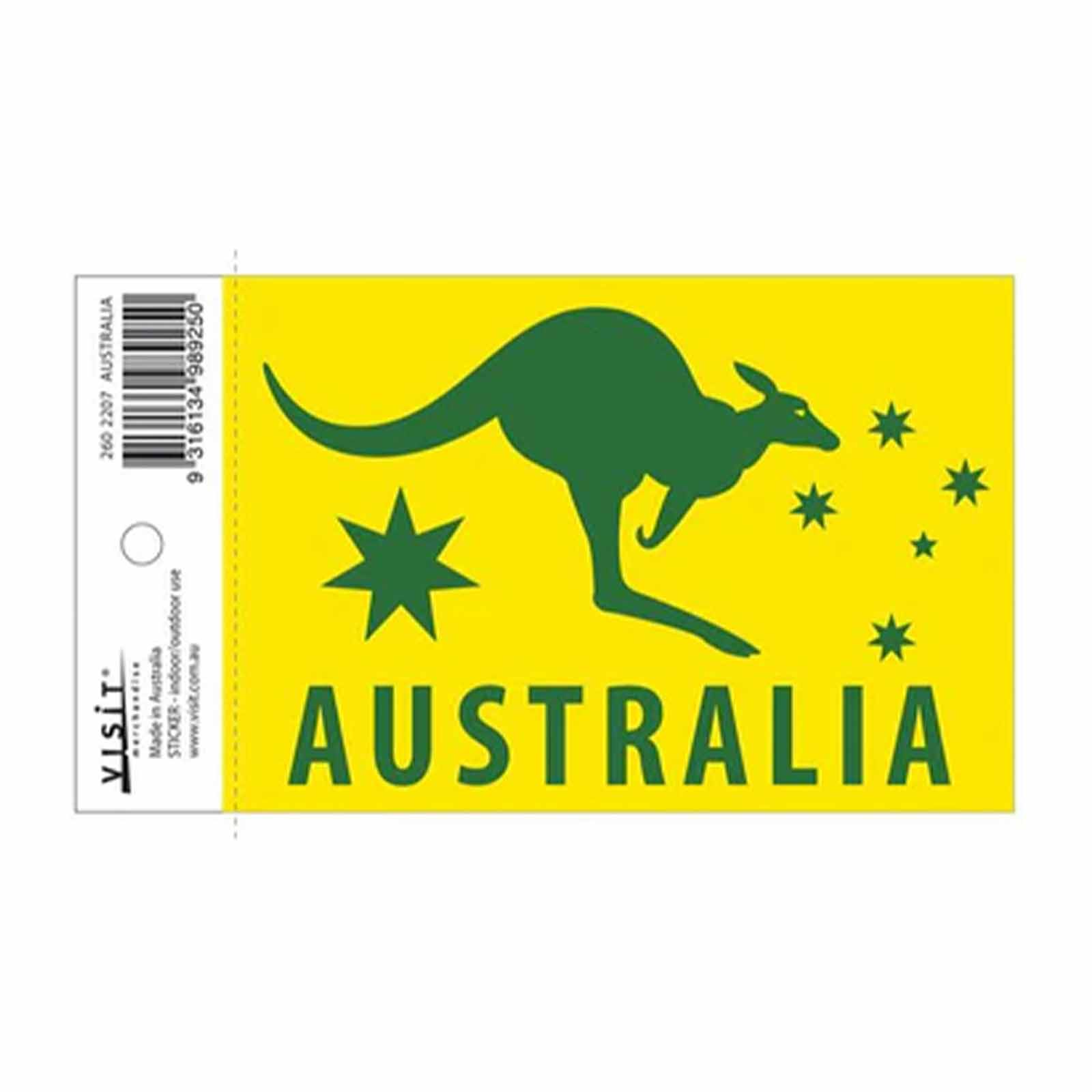Sticker Australia Green & Gold Roo