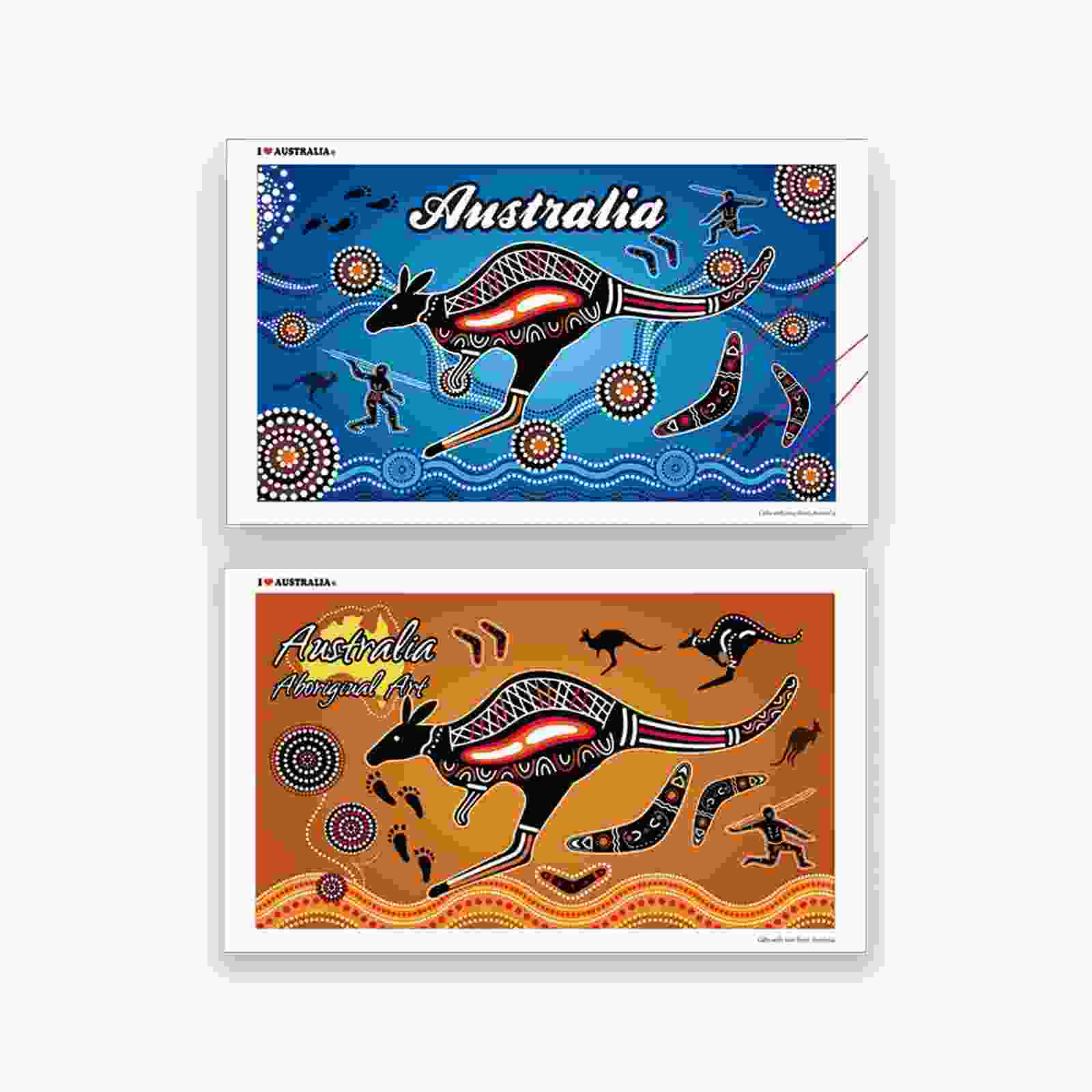 Tea-Towel-Aboriginal-Kangaroo