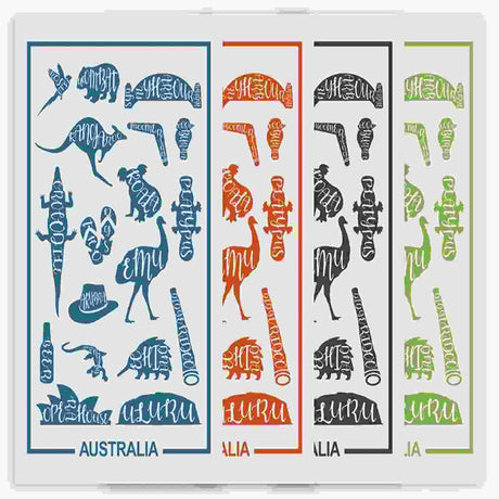Tea-Towel-Aussie-Animal-Icons-Coloured