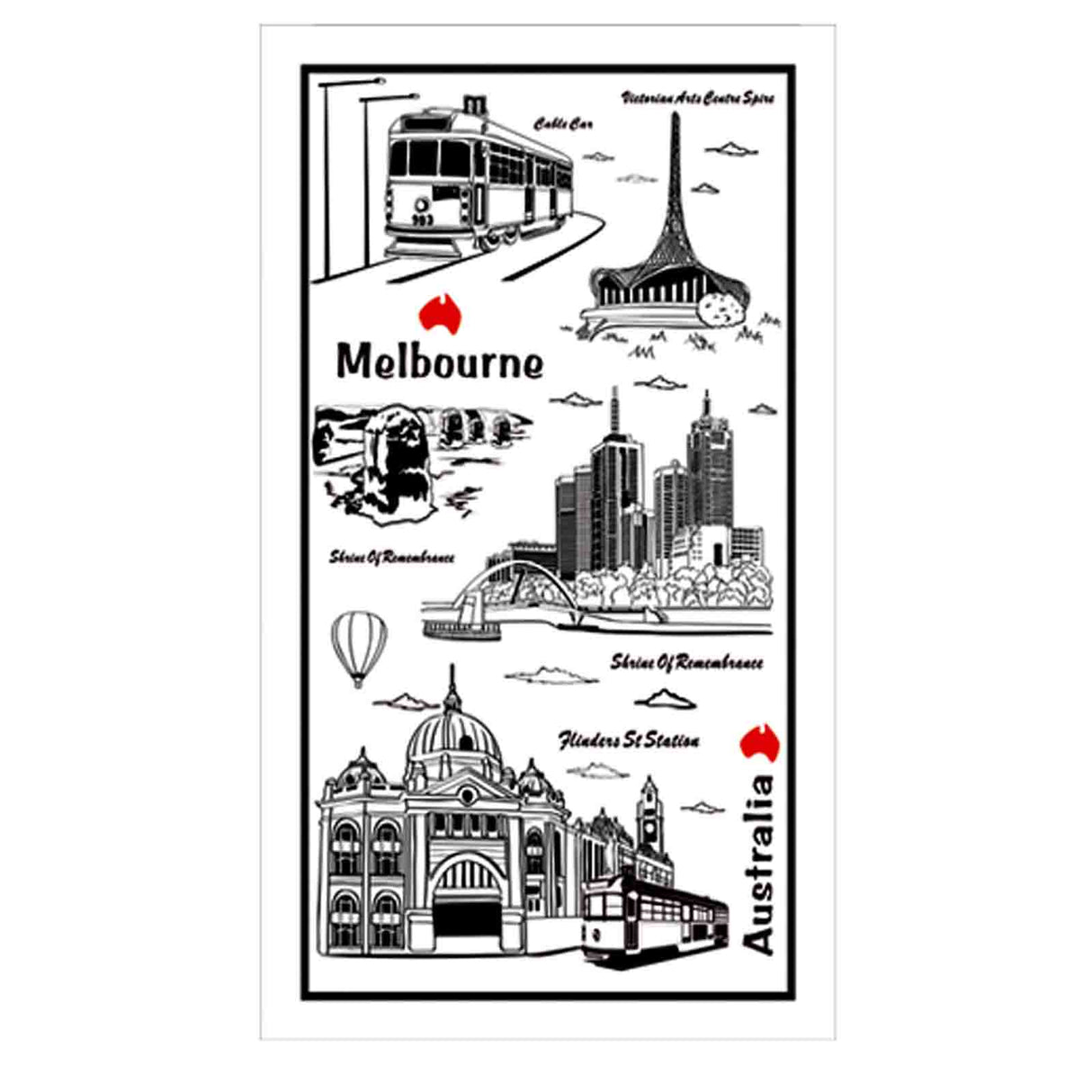 Tea-Towel-Melbourne-Outlines
