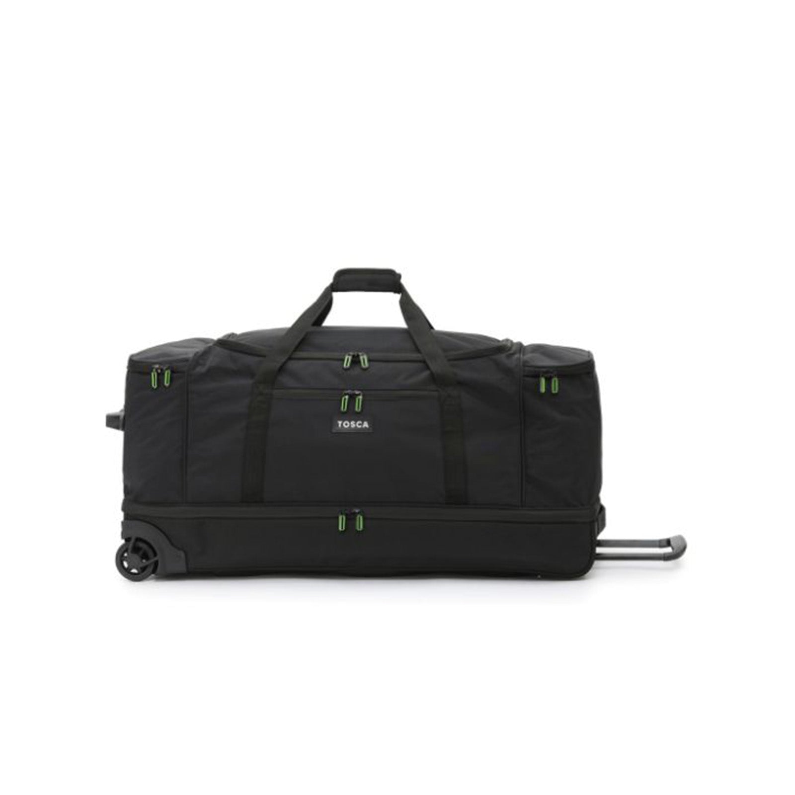 Tosca-85cm-Split-Duffel-Wheel-Bag-Black-Front