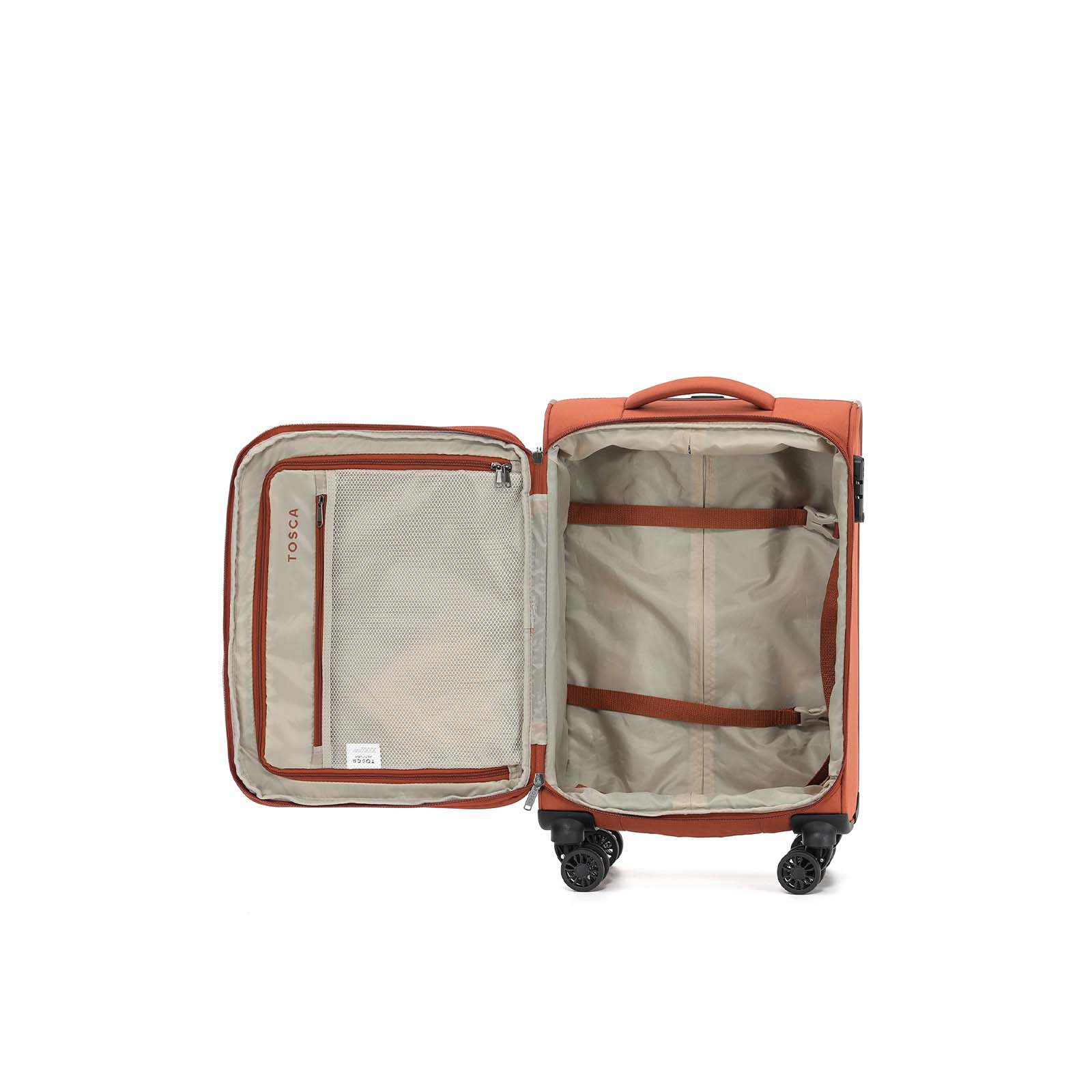 Tosca-Altitude-4w-55cm-Carry-On-Suitcase-Rust-Front