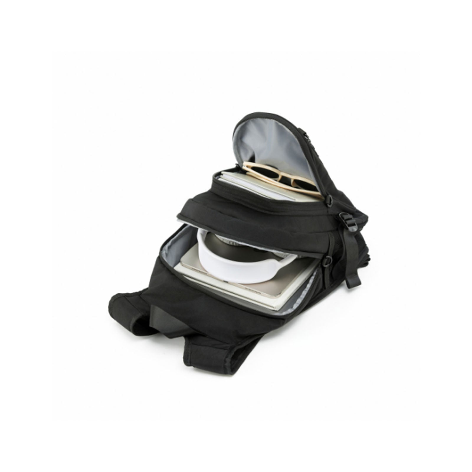 Tosca-Anti-Theft-25-Backpack-Layered-Black-Open