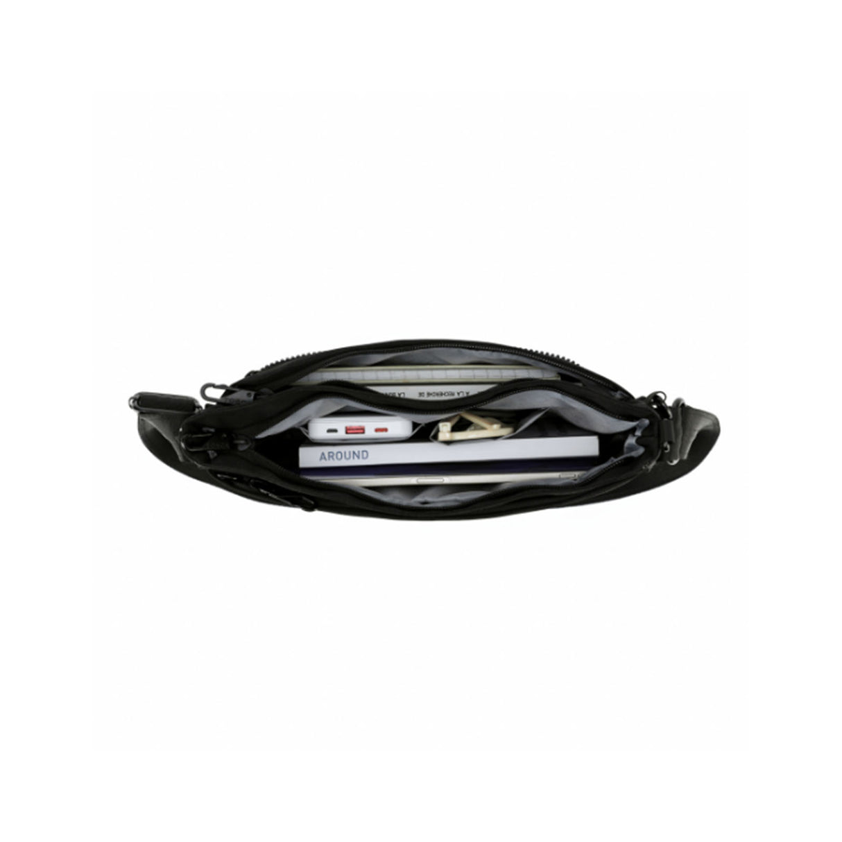 Tosca-Anti-Theft-25-Shoulder-Bag-Large-Black-Open