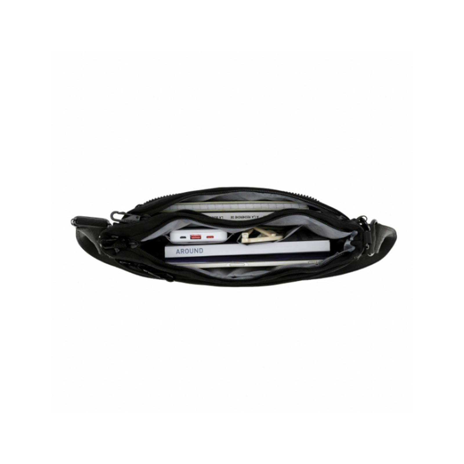 Tosca-Anti-Theft-25-Shoulder-Bag-Large-Black-Open