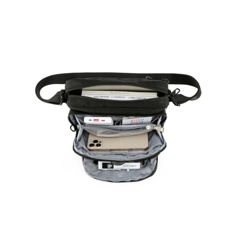 Tosca-Anti-Theft-25-Shoulder-Bag-Layered-Medium-Black-Open