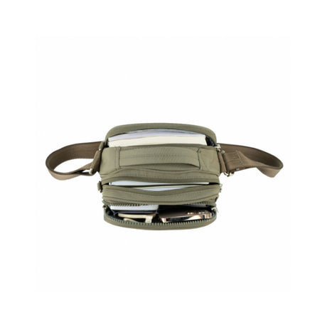 Tosca-Anti-Theft-25-Shoulder-Bag-Layered-Small-Khaki-Open