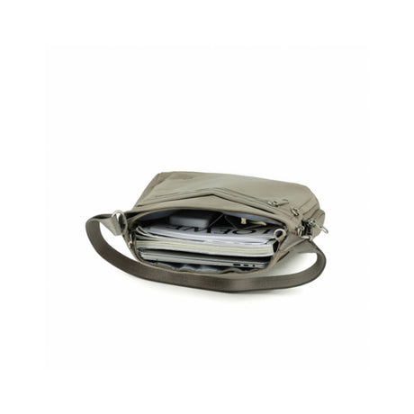 Tosca-Anti-Theft-25-Shoulder-Bag-Medium-Taupe-Open